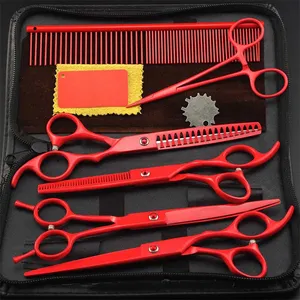 Professional Hi-end Straight Hairdressing Pet Scissors Grooming Suit