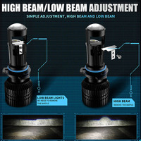 Ampoule de phare LED Y9 CSP Chip 50W 6000lm IP65 Phare de voiture LED Mini projecteur Lentille H7 H11 9005 9006 Phare LED Moto