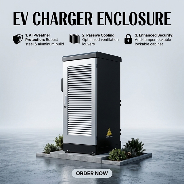 Custom Precision Metal Fabrication Large EV Charger Enclosure Industrial Waterproof Public Fast Charging Point Stand Shell