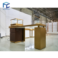 Vitrine à bijoux en bois personnalisée PENBO avec tiroir de rangement verrouillable, couleur et taille sur mesure, ODM OEM, design 3D pour les magasins de détail