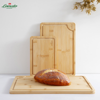 Planche à découper en bois personnalisée chinoise extra large pain en bois épais planches à découper en bambou lot de 3 avec logo pour la cuisine