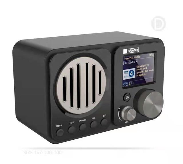 Pocket Internet Wifi Fm Radio Receiver with Clock and Support TF Card