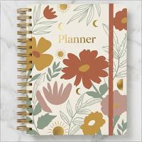 Carnet de notes spirale doré personnalisé 2024 à faible MOQ, agenda hebdomadaire et journalier A5, carnet de planification personnalisé, organisateur de journal intime