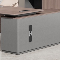 Table de bureau Boss pour deux personnes, console informatique exécutive droite avec plateau en stratifié PVC (1800 mm)