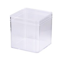Boîtes à bonbons carrées en plastique transparent de qualité alimentaire PS avec couvercles, pour mariage et célébrations, emballage cadeau, logos imprimés, épaisseur 1,8 mm, vente en gros
