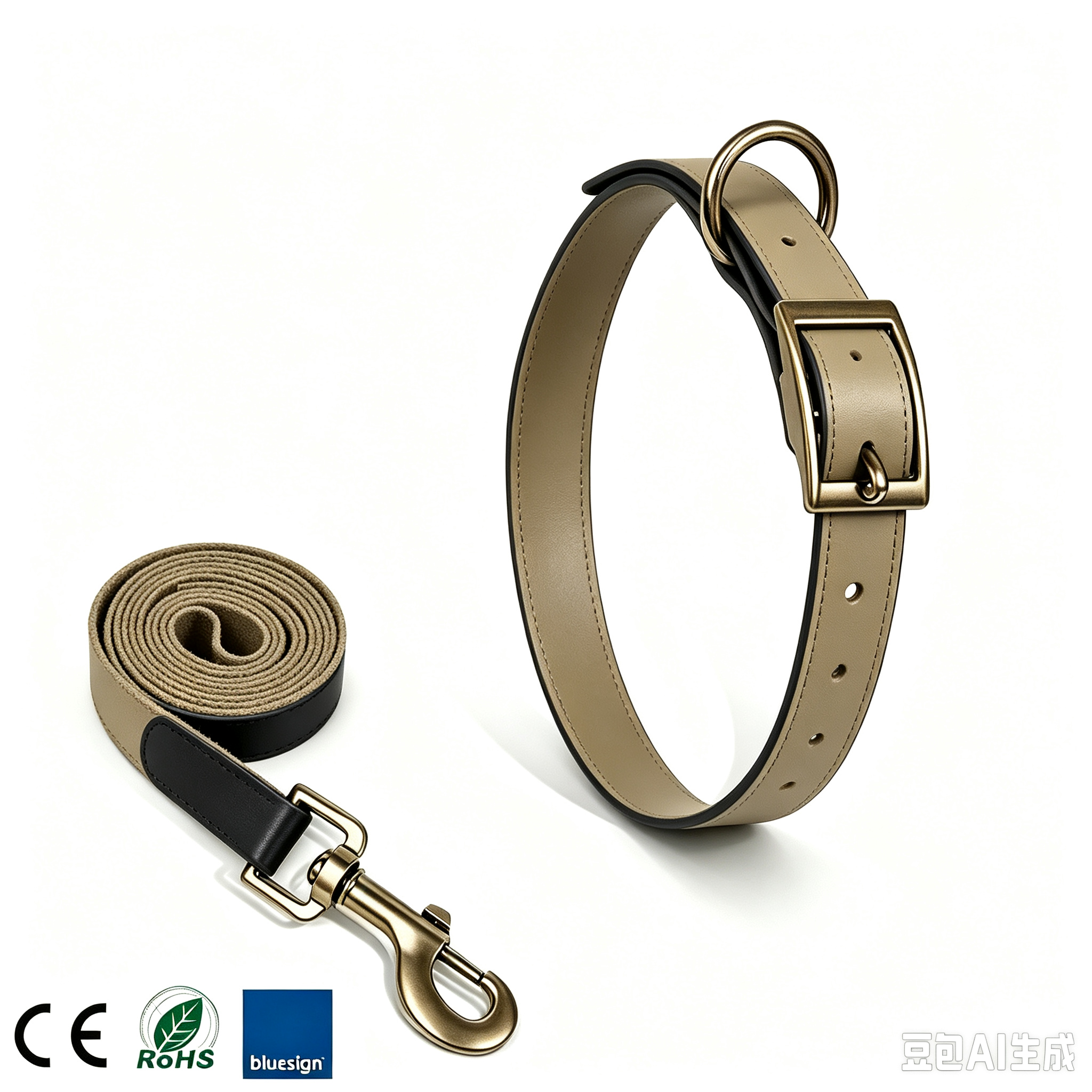 Kaki sable bicolore et noir mat