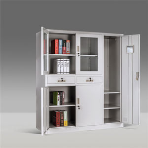 אחסון ארון מתכת ארון תיקים 2 דלתות עם דלת נדנדה ארון תיוק 2 דלתות פלדה ריהוט משרדי ארון משרדי - Product Image 2