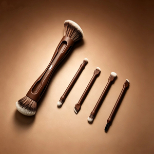 Ensemble de 10 pinceaux de maquillage véganes à double embout, magnétiques et denses, pour fond de teint, contour, anticernes, poudre et estompage des yeux - Product Image 5