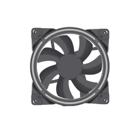 Ventilateur de radiateur en plastique de contrôle de température intelligent ARGB silencieux de 8cm pour le matériel de dissipateur thermique de boîtier d'ordinateur