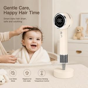 เครื่องเป่าลมสำหรับเด็ก Torlin Smart Child Blower Dryer 200M พร้อมระบบตรวจจับระยะทางด้วยไอออน 40C ควบคุมอุณหภูมิคงที่ สำหรับเป่าผ้าอ้อม ผลิตตามแบบ OEM มอเตอร์ DC ความเร็วสูง สำหรับเป่าผมเด็ก - Product Image 1