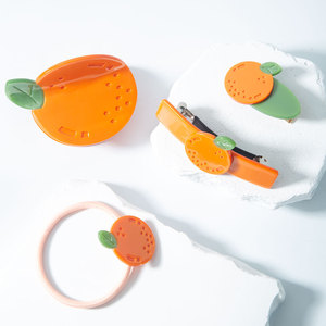 Chasesun Orange Hair <b>Clips</b> 5.5cm Plastic Fruit Design Daily Wear - Product Image 4