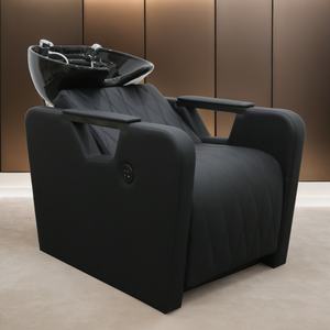 Silla de champú eléctrica de lujo moderna con diseño de alta calidad y reposapiés Silla de afeitar de lavabo de cerámica de clase alta - Product Image 1