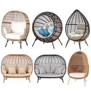 Sillas Columpio Modernas para Exteriores, Tejidas a Mano en Ratán con Cojines Impermeables para Hoteles, Terrazas, Jardín y Patio - Product Image 1