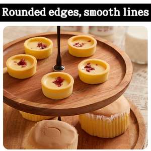 <span class=keywords><strong>Plateau</strong></span> en bois massif créatif pour desserts et fruits, présentoir <span class=keywords><strong>d</strong></span>écoratif avec plateaux <span class=keywords><strong>de</strong></span> rangement multi-niveaux, salon, réception - Product Image 6