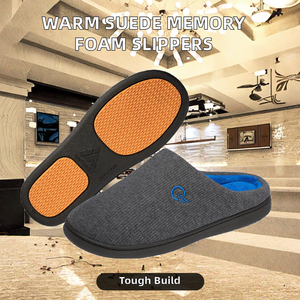 Pantuflas Unisex Ligeras de Gamuza para Interiores, Transpirables, con Espuma Viscoelástica, Cálidas, Antideslizantes, para Primavera e Invierno - Product Image 2