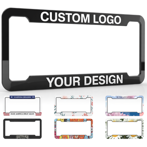 Marco de Matrícula de Plástico y Fibra de Carbono Resistente al Óxido, Estándar Estadounidense, Fácil Instalación, con Logotipo de Marca Impreso para Autos - Product Image 6