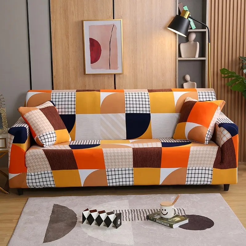 현대 인쇄 소파 커버 안락 의자 소파 침대 커버 스판덱스 시트 커버