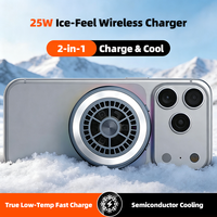Refroidisseur de téléphone AntarcChill 25W avec chargeur sans fil, ventilateur de refroidissement semi-conducteur TEC, support magnétique pour voiture, radiateur de téléphone portable