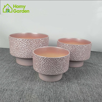 Vente en gros grand pot de fleur blanc en céramique extra large, pot de plante en céramique en ciment, jardinière extérieure intérieure étanche