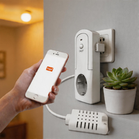 Thermostat central intelligent Domisi avec télécommande Wi-Fi, design convivial, pour réguler l'humidité et la température