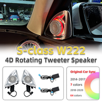 Haut-parleur de haute fréquence rotatif 4D avec éclairage d'ambiance pour l'intérieur de la Classe S, pour Mercedes-Benz W222, 7 couleurs, 64 couleurs, commande d'origine