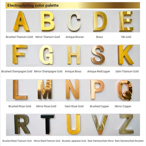 Lettere <span class=keywords><strong>da</strong></span> <span class=keywords><strong>Parete</strong></span> 3D Personalizzate Premium: Insegne e Targhette Aziendali <span class=keywords><strong>in</strong></span> Acciaio Inox, Alluminio, Ottone con Molteplici Finiture - Product Image 5