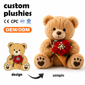 Orsetto di peluche per coppia, in tessuto premium, morbido, per promozioni nuziali, con MOQ basso, <span class=keywords><strong>prezzo</strong></span> di fabbrica, <span class=keywords><strong>animale</strong></span> di peluche - Product Image 1