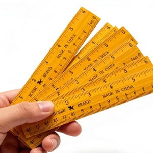 Juego de Reglas Rectas de Madera de 15 cm al por Mayor para Estudiantes y Oficina, Regla de Madera Ecológica, Regalo Promocional, Regla de Medición Recta - Product Image 1