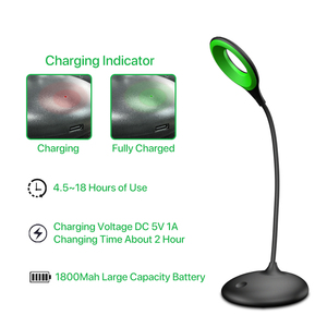 Màu xanh lá cây ánh sáng pin Powered <span class=keywords><strong>LED</strong></span> đèn bàn hiện đại Bắc Âu nghiên cứu đọc sách phòng ngủ cạnh giường ngủ bàn ánh sáng kích thước trung điều khiển cảm ứng - Product Image 3