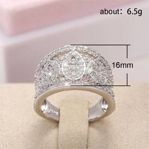 Anello da Donna con Micro Incastonatura di Zirconi, Elegante Gioiello per Feste, Banchetti e Fidanzamenti - Product Image 3