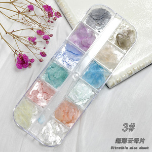 Hot Sale Colorful 12 Grids Easy Apply 3D Irregular Mermaid Nail <b>Sequins</b> Abalone Sea Shell Flakes for UV Gel Nail <b>Art</b> - Product Image 4