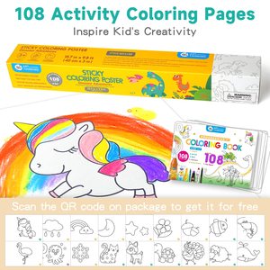 <span class=keywords><strong>Affiche</strong></span> de <span class=keywords><strong>dessin</strong></span> pour enfants personnalisée, papier de peinture et de coloriage DIY avec couleur personnalisée et design éducatif amusant - Product Image 5