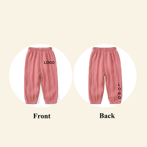 Pantalons en coton et <span class=keywords><strong>lin</strong></span> pour enfants, printemps été, pantalons fins, bloomers pour filles, vêtements de rue tendance, pantalons longs, vente en gros - Product Image 5