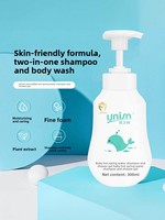 Unisn/Youzhi OEM Shampooing et Gel Douche 2-en-1 à l'Eau Thermale Formule Douce Extrait Végétal Nourrissant Soin Protecteur 300ml
