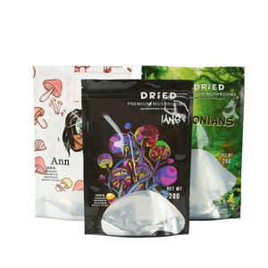 Custom Sour Stand up Pouches Infused Gummies Mushroom Watermelon Strawberry Candy <strong>Edible</strong> Packaging Mylar Bags - Product Image 1
