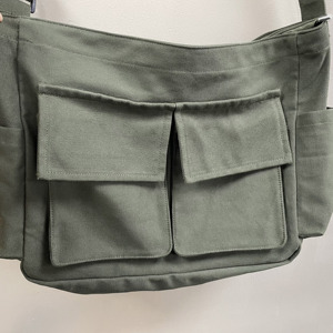 ZHYD Custom logo Large Capacity <strong>Retro</strong> Crossbody Purse Casual Messenger Workwear <strong>Tote</strong> Bags Canvas Shoulder Bag - Product Image 4