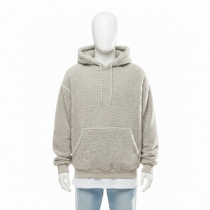 เสื้อฮู้ดดี้ผู้ชายแบบครอปทรงบ็อกซี่ ซิปหน้า แต่งคริสตัล สไตล์วินเทจ ผ้าเฟรนช์เทอร์รี่ ซักฟอกสีแบบแอซิดวอช เนื้อผ้าหนา - Product Image 1