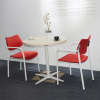 Mobilier rond moderne pour salon maison Table de bureau circulaire en bois MFC Table ronde pour café cuisine