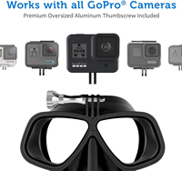 Masque de plongée sous-marine pour adultes avec support pour caméra, verre trempé, lunettes de plongée en silicone compatibles avec GoPro