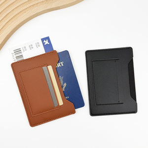 Cartera <span class=keywords><strong>de</strong></span> viaje <span class=keywords><strong>de</strong></span> piel sintética coreana al por mayor, tarjetero grueso y grande, protector <span class=keywords><strong>de</strong></span> pasaporte y billetes, para negocios. - Product Image 3