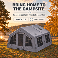 Tente gonflable Coody Familia 17.2 Air - Gris, directement de l'usine, durable, portable, pour le camping en famille en plein air, utilisable en toutes saisons