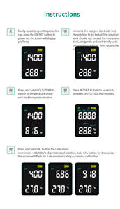 Testeur d'eau numérique 5 en 1 <span class=keywords><strong>PH</strong></span> mètre de haute précision <span class=keywords><strong>PH</strong></span> TDS EC TEMP SALT Test Pen avec sonde haute sensibilité pour aquarium - Product Image 5