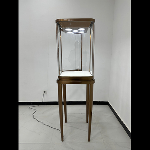 Di fascia alta di lusso moderno in acciaio inox e vetro temperato orologio negozio di gioielli Interior Design espositore illuminazione a LED - Product Image 5