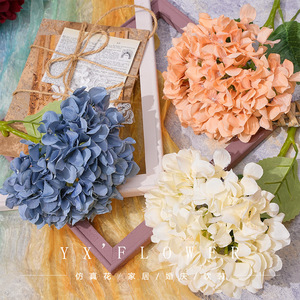 Flor de hortensia artificial Yixuan, de seda, con una sola cabeza, para decoración de bodas y arreglos florales para el hogar. - Product Image 5