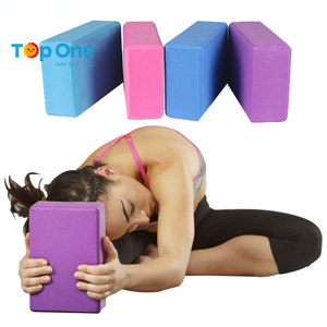 Top One Logo personnalisé imprimé Tpe unique noir foncé bleu trois couleurs Squat mousse recyclée Eva Yoga bloc brique - Product Image 1
