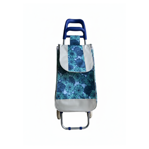 Carrello della spesa pieghevole versione aggiornata, stabilità migliorata, base larga, maniglia antiscivolo, capacità 30 kg, in acciaio al carbonio - Product Image 3