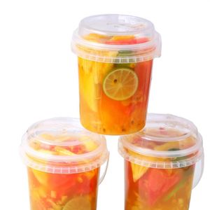 Vente Flash : Seau en plastique PP rigide avec poignée, personnalisable avec logo, pour thé aux fruits, 16oz, 24oz, 32oz - Product Image 1