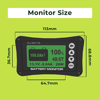 Moniteur de batterie intelligent 75A avec TTL UART EJ-BC16, SoC haute précision 0-80V, précision de 1%