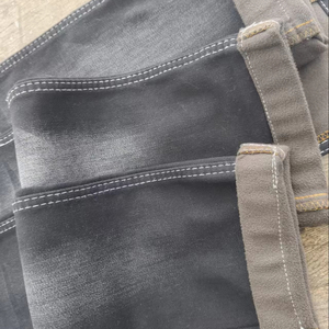 Sheared trở lại đổ xô kết thúc độc đáo thiết kế quần áo dệt may căng thoải mái nâu đen denim vải - Product Image 4