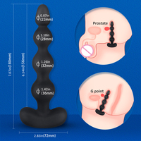 Longues perles anales en Silicone et masseur de point G vibrateur Prostate érotique pour femmes et hommes godemichet Anal jouets sexuels érotiques